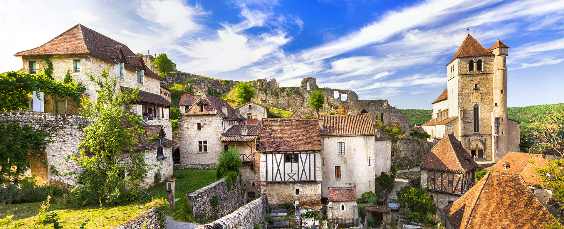 Los sitios históricos d'Occitanie, vistas a Saint Cirq Lapopie