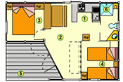 Plan du chalet Peche Merle dans le Lot